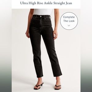 Abercrombie & Fitch Ankle Straight Ultra High Rise Ankle Straight Jean